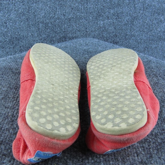 TOMS Women Flat Shoes Orange Fabric Slip On Size 8 Medium - Picture 10 of 10